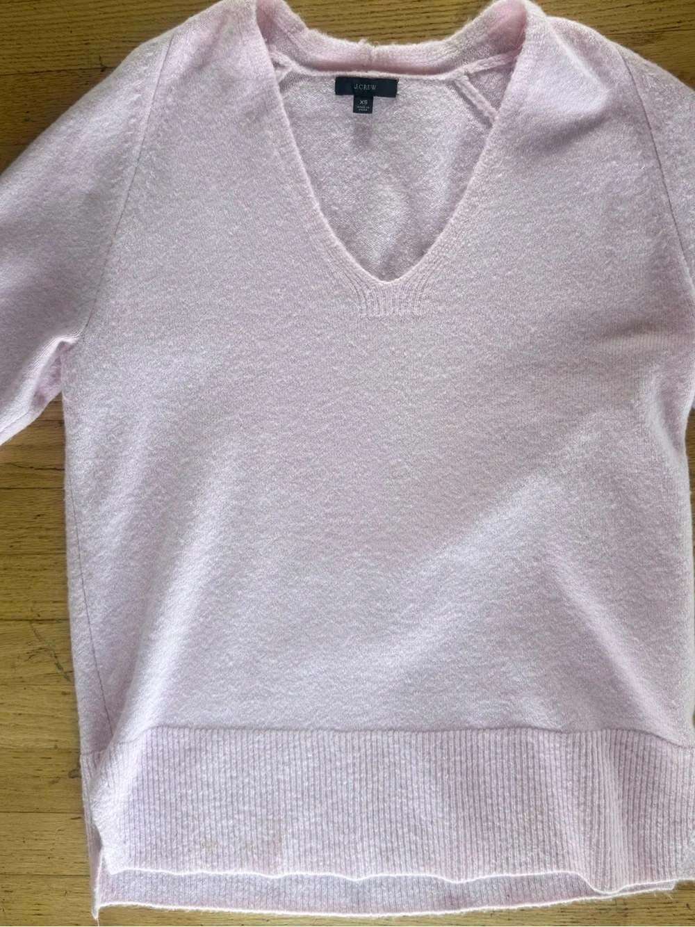 J. Crew Pale Pink V-Neck Sweater XS
